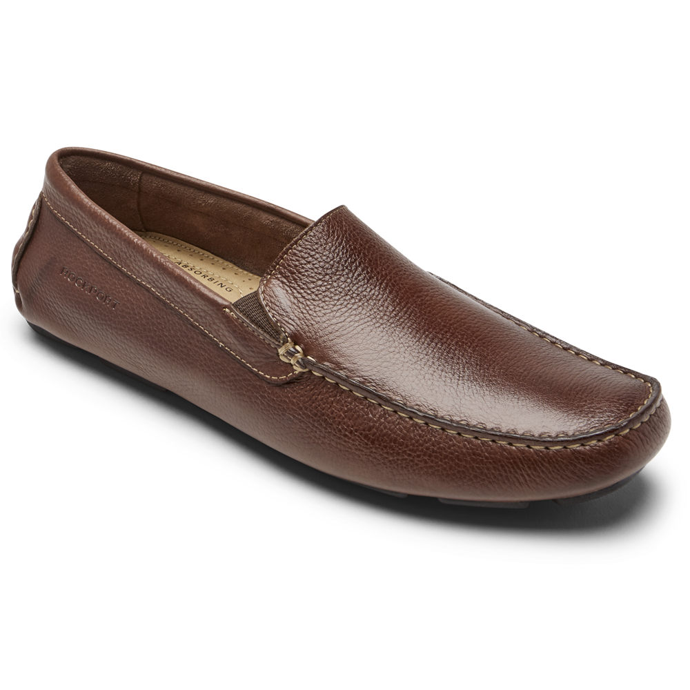 Rockport Singapore Mens Boat Shoes - Rhyder Venetian Brown - VT3276840